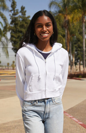 Brandy Melville White Crystal Hoodie | PacSun