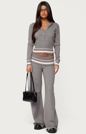 Kaliya Stripey Strapless Knit Top image number 5