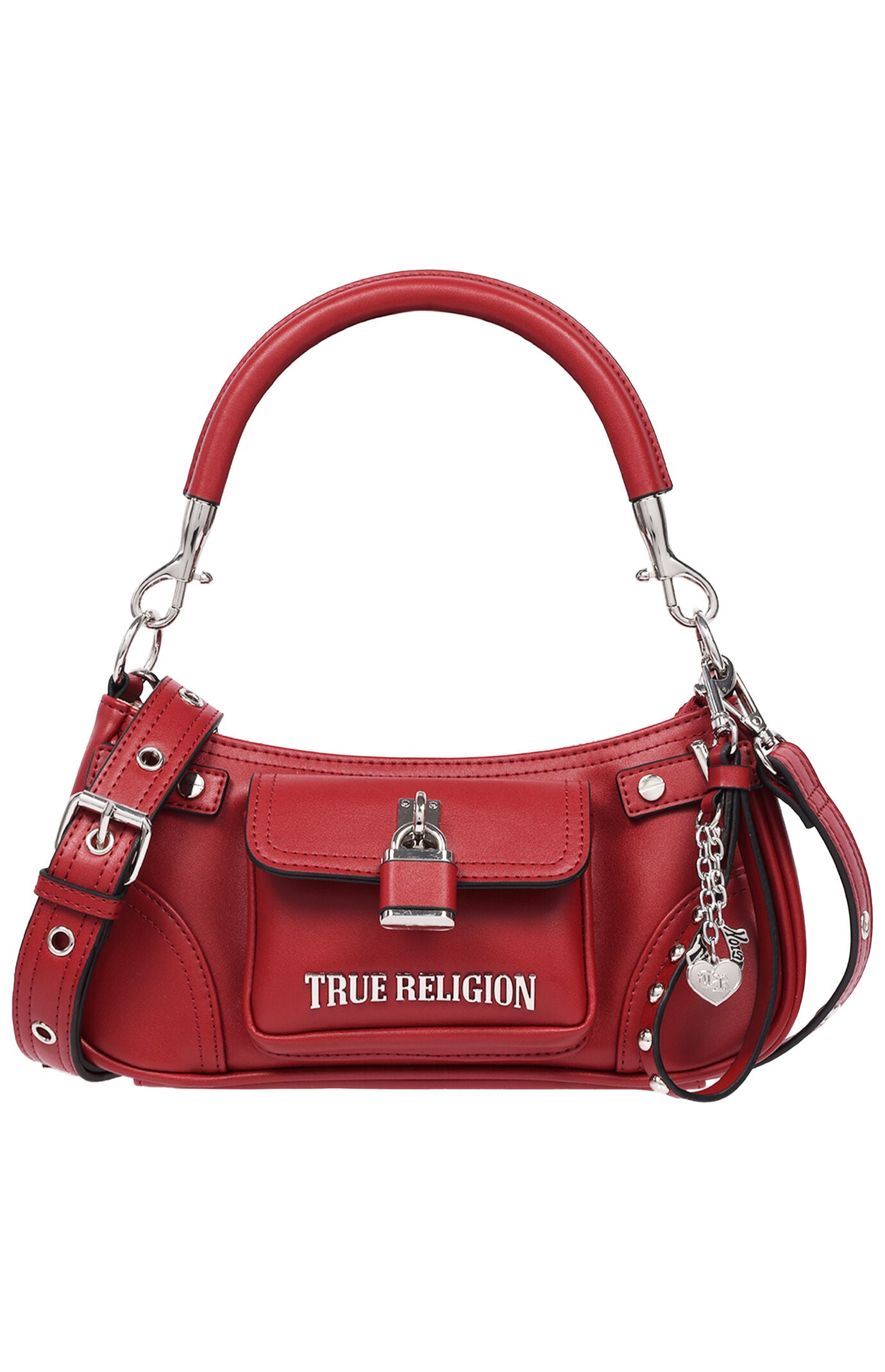 True Religion Red Moto Charm Shoulder Bag