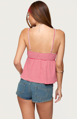 Orietta Striped Babydoll Top image number 3