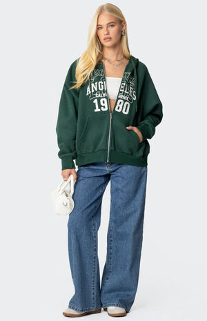 1980 Oversized Zip Up Hoodie image number 2