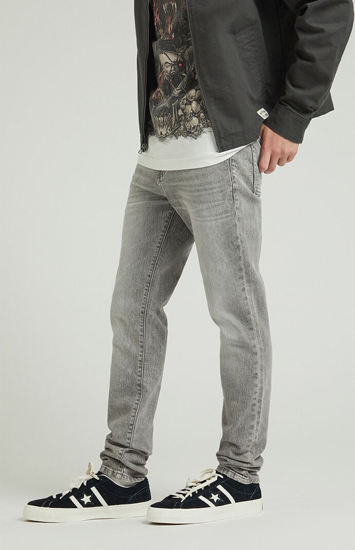 Pacsun Bryce Stacked Skinny Jeans Stretch Gray