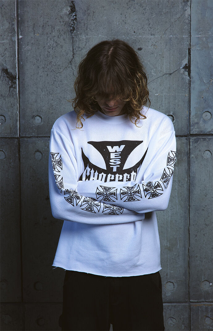West Coast Choppers Core Logo Waffle Knit Long Sleeve Shirt | Pacsun