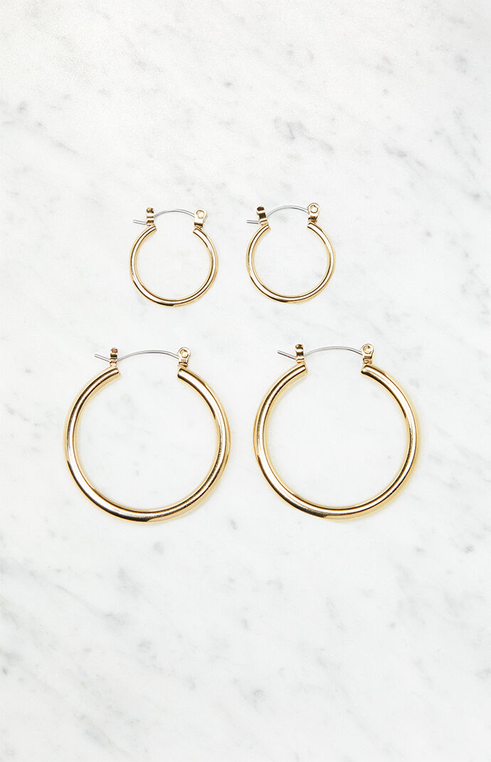 John Galt 2 Pack Hoop Earrings