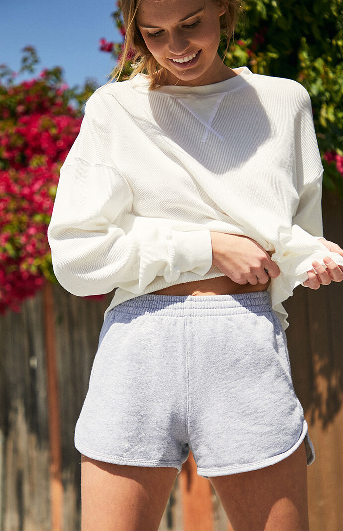 John Galt Heather Grey Lisette Thermal Shorts Pacsun