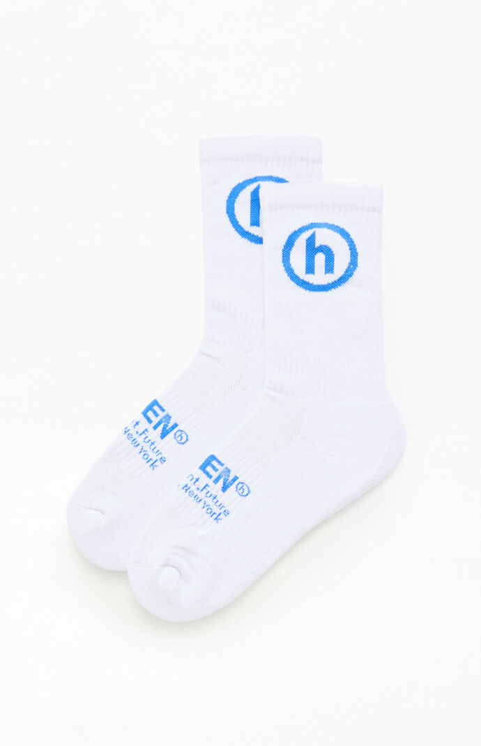 Hidden NY White & Blue Classic Crew Socks | Pacsun