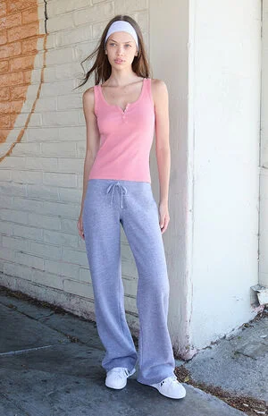 Light Gray Hilary Yoga Baggy Sweatpants image number 1