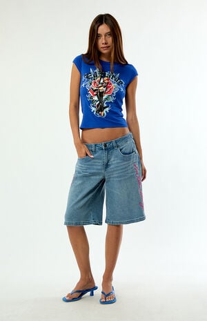 Pray For Surf Cropped T-Shirt image number 5