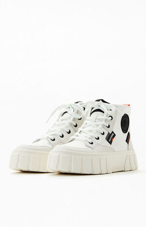 Women's White Pallatower High Top Sneakers image number 2