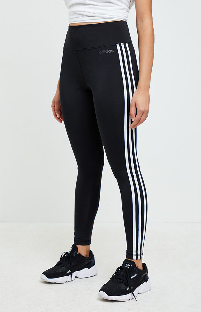 adidas 3 stripe leggings high waist