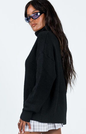 Eco Black Oswin Turtleneck Sweater image number 4