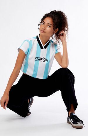 Recycled Tiro Colorblock Cropped T-Shirt image number 3