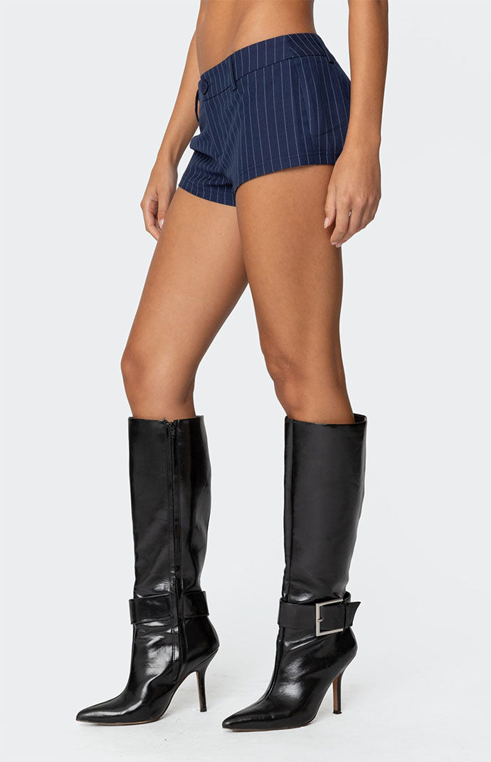 Edikted Harrison Pinstripe Micro Shorts | PacSun