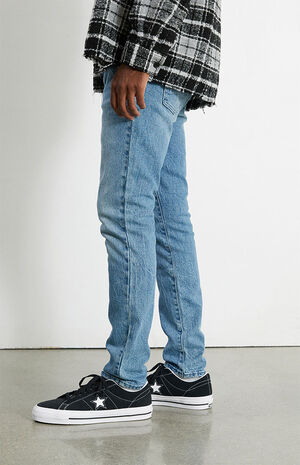 Medium Indigo Skinny Comfort Stretch Jeans image number 3