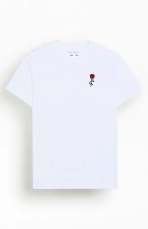 Barbwire Rose Embroidered T-Shirt image number 1
