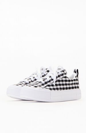 Kids Chuck Taylor Gingham All Star Lift Platform Low Top Shoes image number 2