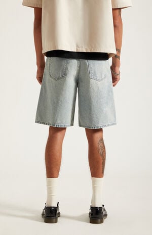 Parker Baggy Denim Shorts Light Blue Tint image number 5