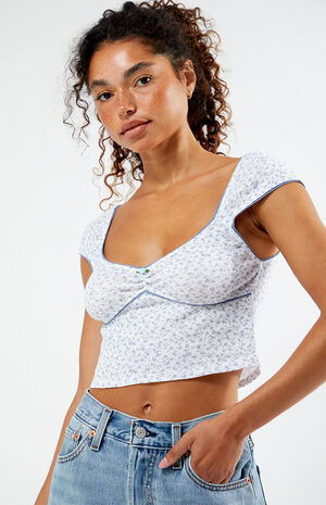 Amy Cinched Pointelle Top image number 2