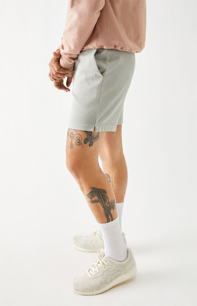 Light Blue Fleece Drawstring Volley Shorts
