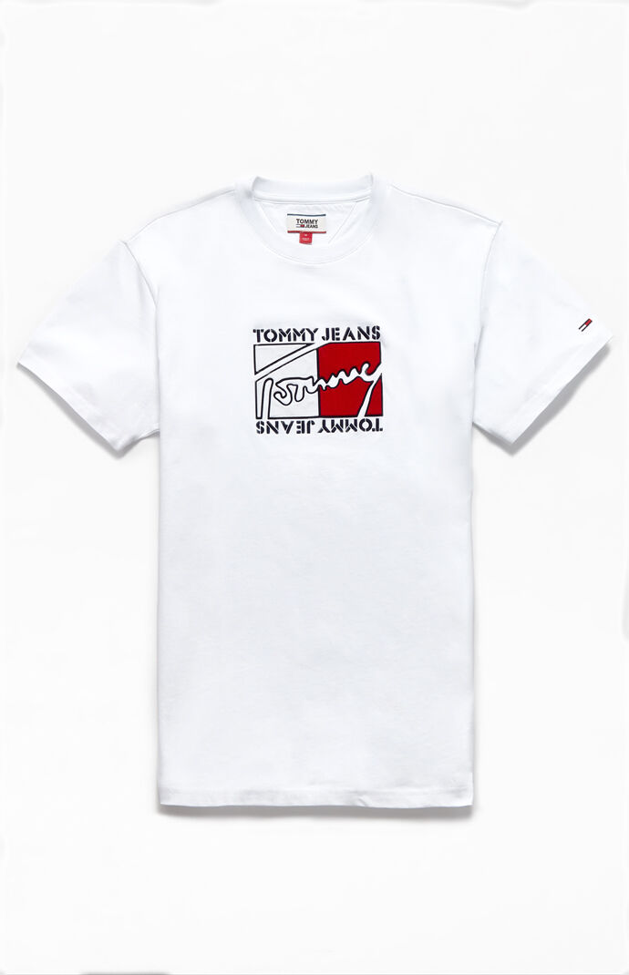 red tommy jeans t shirt