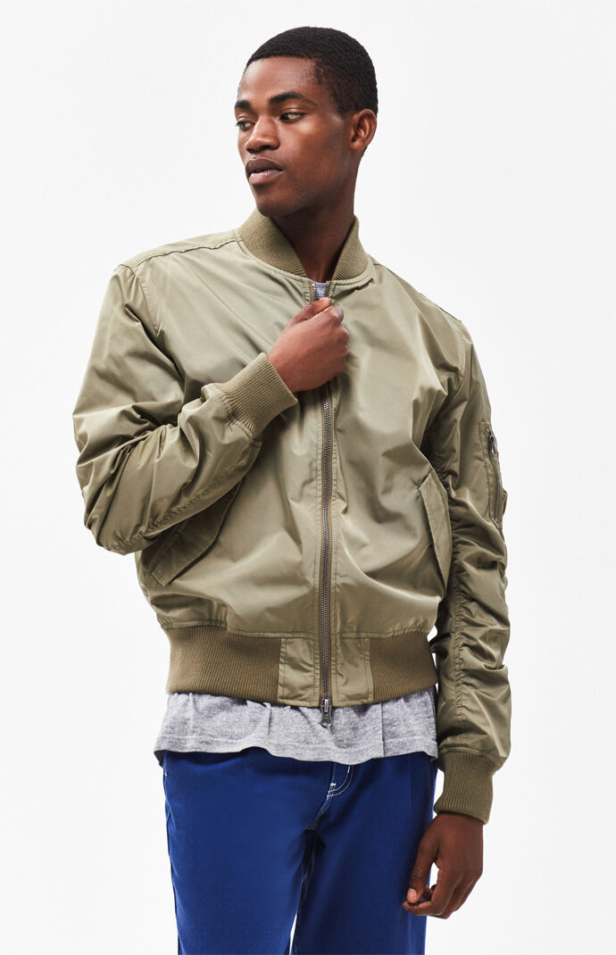 pacsun denim bomber jacket