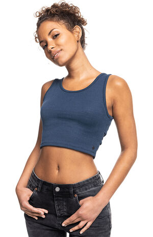Indigo Blue Good Keepsake Crop Tank Top Indigo Blue Good Keepsake Crop Tank Top image number 2