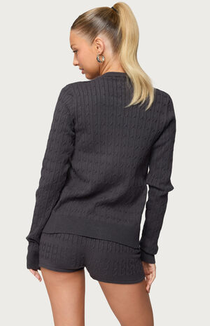 Nella Cable Knit Button Up Cardigan image number 3