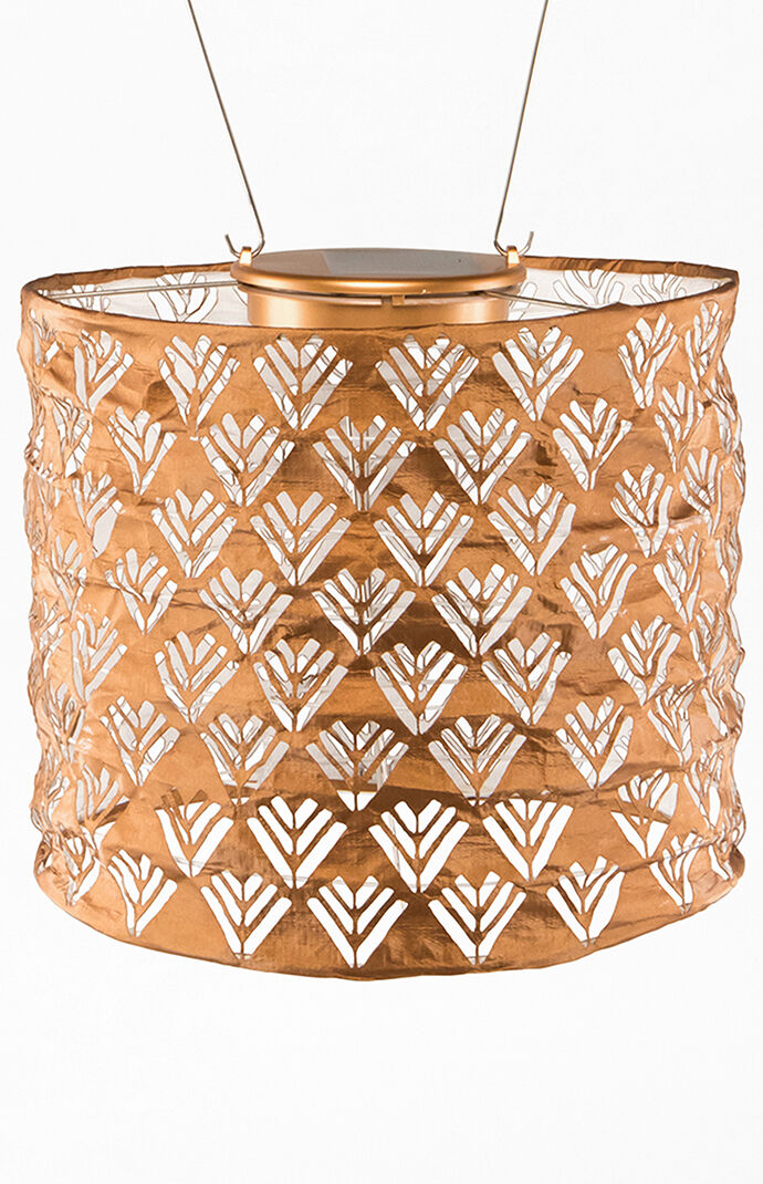 Copper Rust Drum Solar Lantern