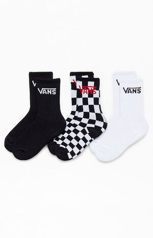 Kids 3 Pack Classic Crew Socks image number 1