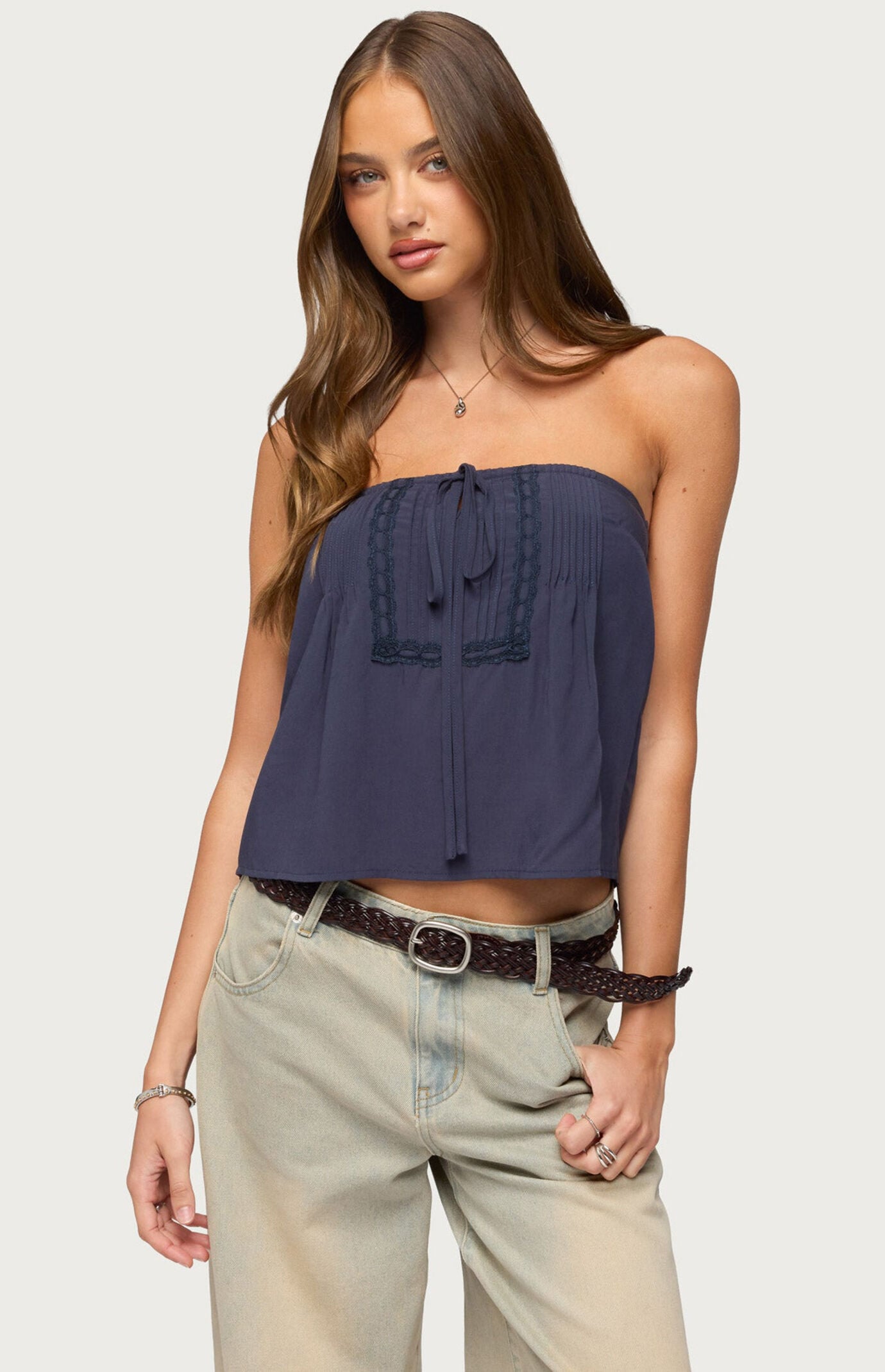 Edikted Joycee Tie Front Top