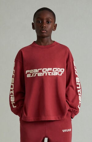 Kids Crimson Long Sleeve T-Shirt image number 2