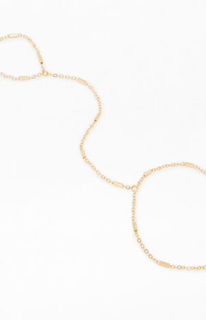 Cleo Dainty Gold Hand Chain image number 2