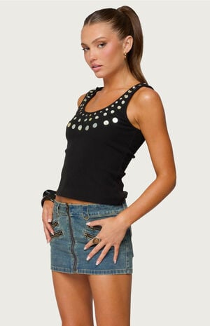 Shell Button Scoop Tank Top image number 2