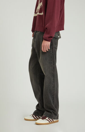 Dylan Baggy Jeans Contrast Stitch Black Tinted image number 2