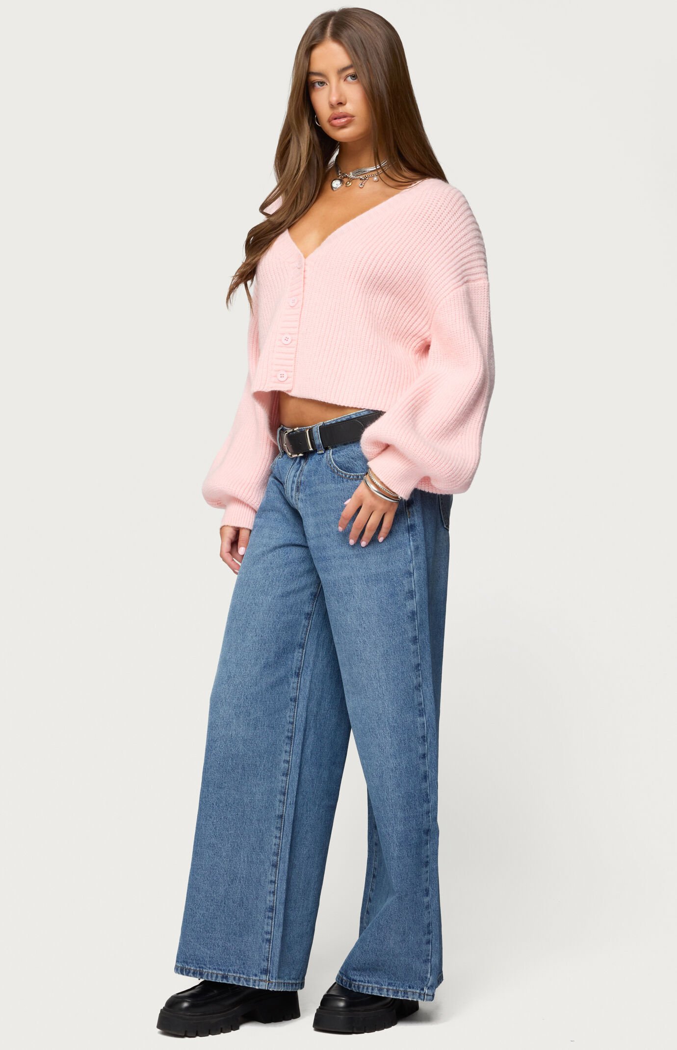 Edikted Skye Low Rise Baggy Jeans
