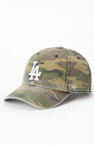 LA Dodgers Camo Clean Up Dad Hat image number 4