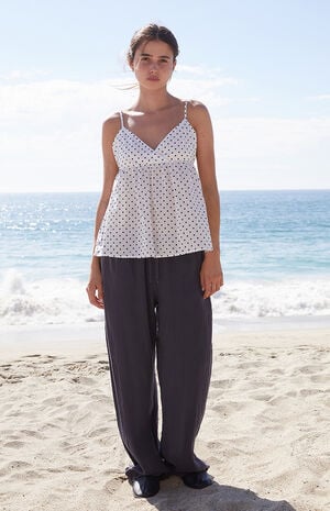 White Polka Dot Edith Tank Top image number 4