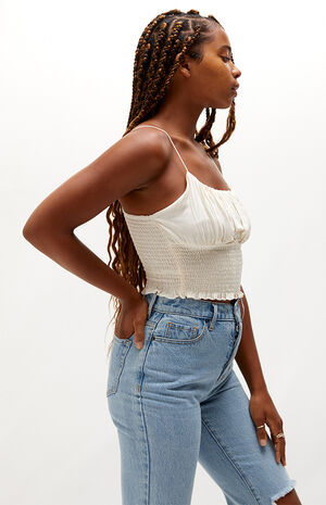 Smocked Bodice Cami Top Smocked Bodice Cami Top image number null