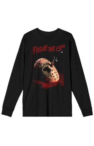 Friday The 13th Mask And Knife Long Sleeve T-Shirt image number 1