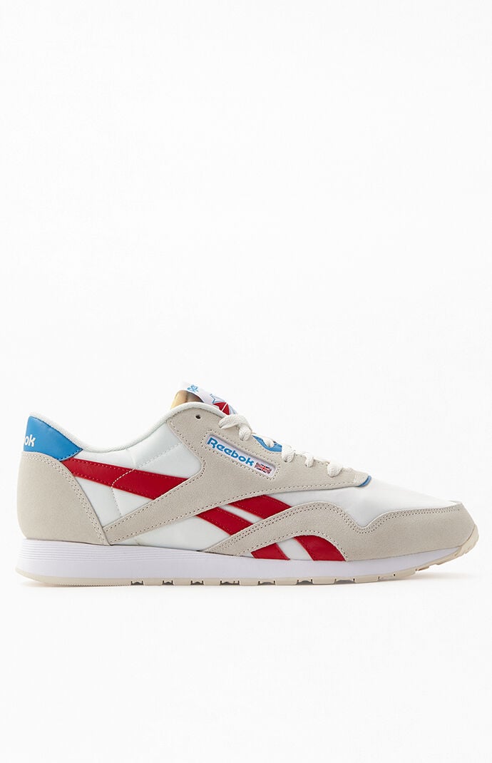 Reebok off white & red classic nylon shoes 2025