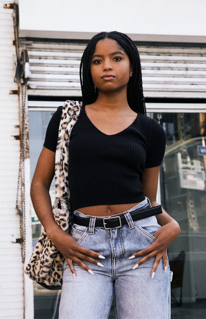 Short sleeve sweater crop top new arrivals