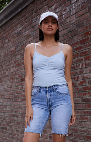 Light Blue Gina Cinched Tank Top image number 3