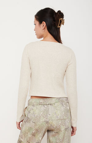 Waffle Knit Long Sleeve Top image number 4