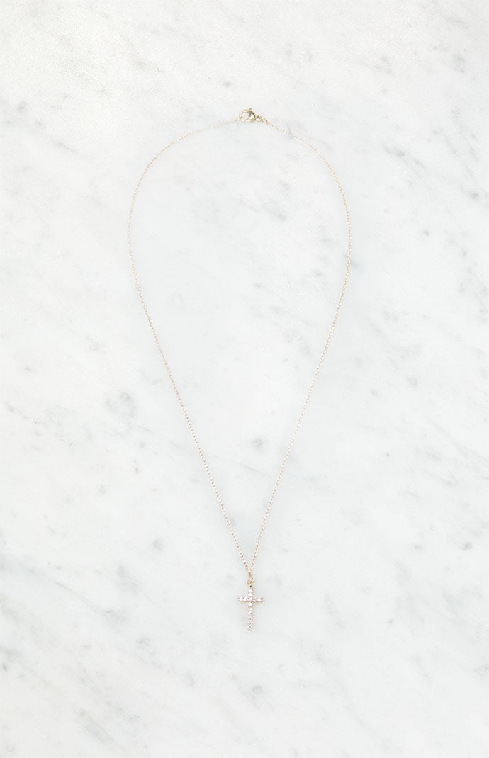 John Galt Gold Cross Necklace