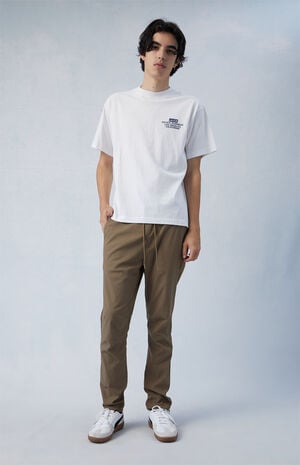 Stretch Performance Brown Slim Trousers