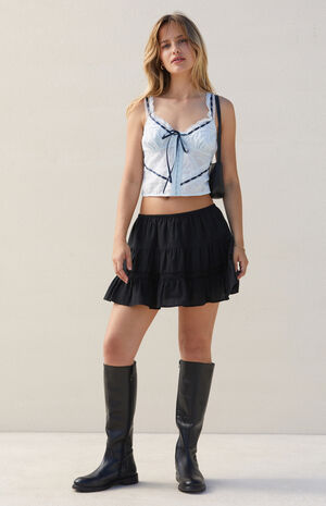 Demi Eyelet Ribbon Bow Tank Top image number 4