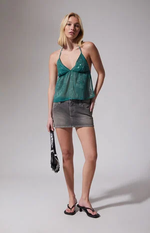 Cleo Open Back Sequin Top image number 1