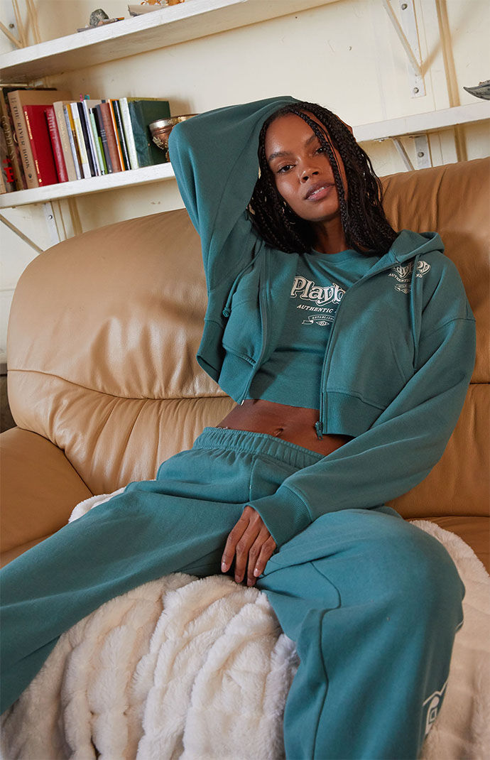 pacsun cropped zip up hoodie