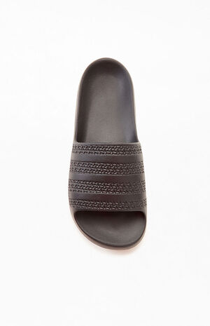 Women's Black Adilette Ayoon Slide Sandals image number 5
