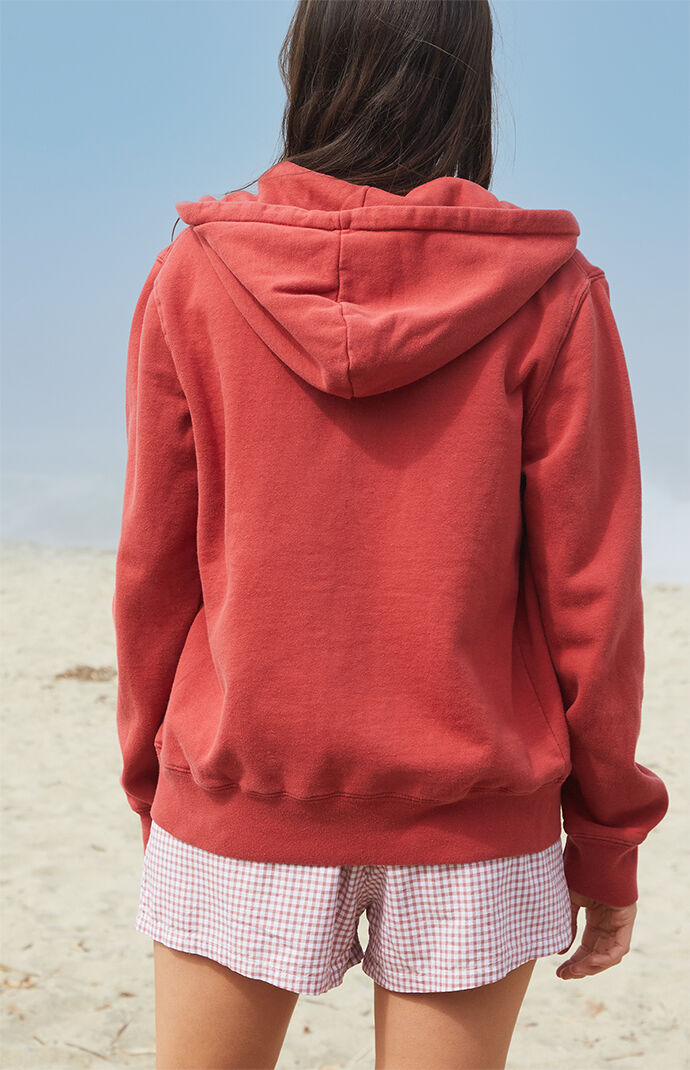 John Galt Red Christy Full Zip Hoodie